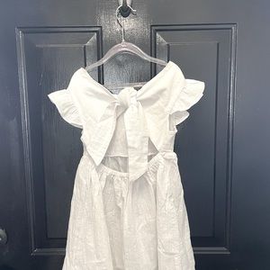 Little Girls White Cotton Dress. Size 5-6 years. New. Never been worn.